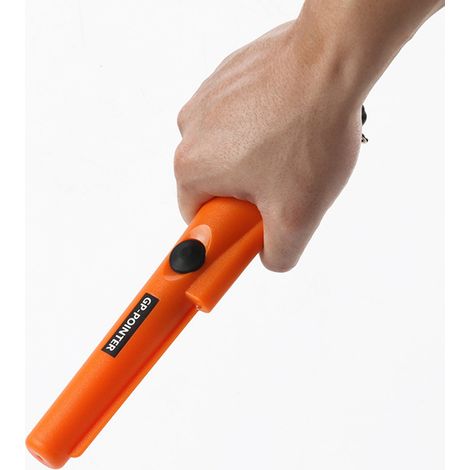 Tragbarer, schnell detektierender, robuster und tragbarer Metalldetektor aus ABS für die Sicherheit in Innenräumen (orange). (1/2)