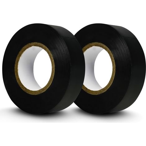 Dapetz ® Black Electrical Tape 19mm X 22m Strong Self-adhesive Pvc Insulation Tape For Insulating, Insulating Tape Flame Retardant Roll,strong Adhesive, Waterproof Electric Tape 2 Rolls (1/5)