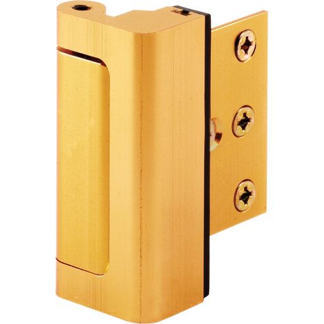 Serrure de renfort de porte anodisée dorée – Ajoutez une sécurité supplémentaire à votre maison et empêchez les entrées non autorisées – Arrêt de 7,6 cm, finition en (1/5)