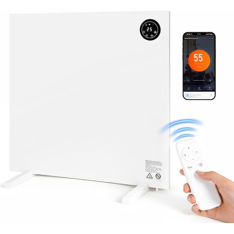Jiubiaz Panel calefactor infrarrojo híbrido 400 W WiFi App mando táctil pared y suelo (1/5)