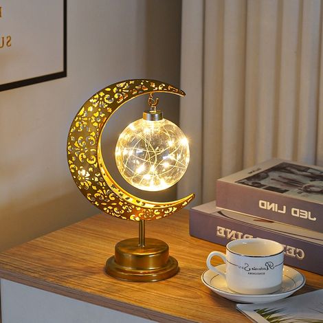 Luminaires robustes en fer forgé, lampes de bureau décoratives pour la chambre, éclairage doux et non éblouissant (1/5)