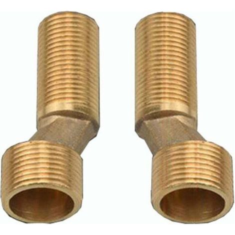 Versetzter Anschluss für Badewanne/Dusche, Messing-Winkelreduzierstück, verstellbarer Schwenkarm, 1/2"-3/4"-Versatzanschluss, 1/2"-3/4"-Versatzanschluss, Gold A (1/5)