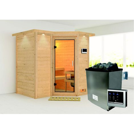 Sahib 1 Eck,9KW ext.Strg easy klarglas Ganzglastür u. DK