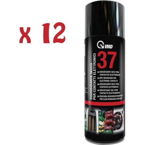 12 bombolette spray disossidante secco per contatti elettrici 400 ml Vmd 37