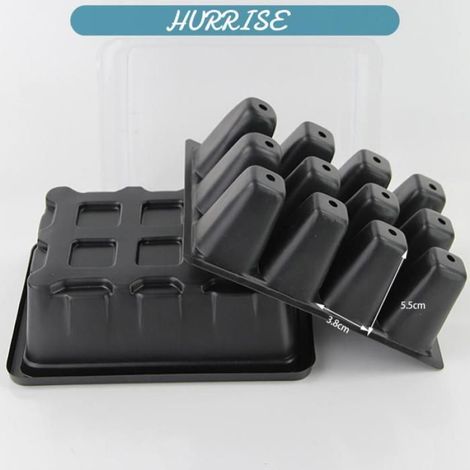 Sonew Outil de semis Plateau de démarrage de graines à 12 trous avec couvercle, boîte piscine outils Noir (avec trous d'aération (1/5)