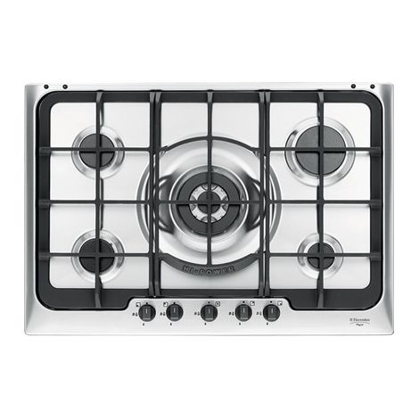 Electrolux PX750UOV Kochfeld Edelstahl Integriert Gas 5 Brenner