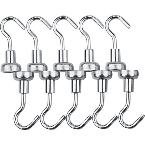 10 leistungsstarke 16-mm-Magnethaken für die Innenorganisation, robuste Aufhängevorrichtung (1/5)