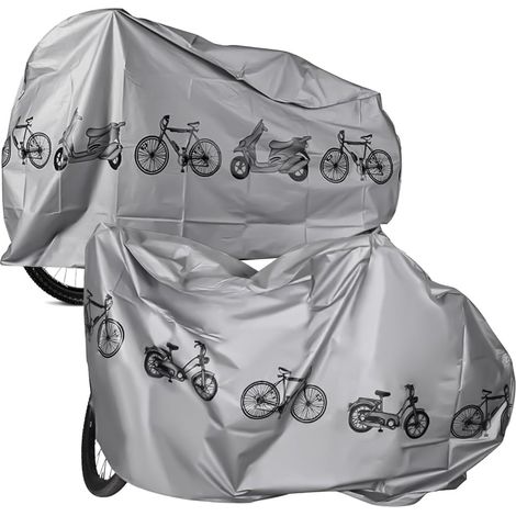 2 housses de vélo - Housse de vélo imperméable pour 1 vélo - 200 x 110 cm - Housse de vélo imperméable contre la pluie - Matériau PEVA-AquaForge (1/5)