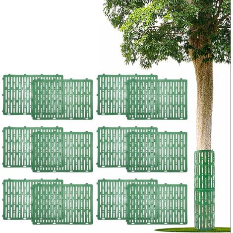 Lot de 12 protections pour tronc d'arbre 30 x 20 cm Protection pour tronc d'arbre Pour prévenir les tondeuses à gazon, les animaux (1/5)