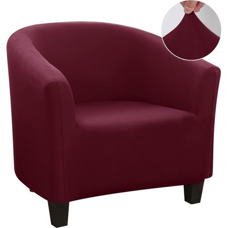 Housse de Fauteuil Cabriolet 1 Place, Couverture de Fauteuil Facile à Installer et à Laver Bordeaux (1/5)