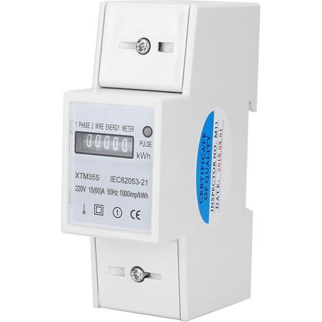 Compteur électrique électronique kWh XTM35S 220V numérique 2P sur rail DIN (1/5)