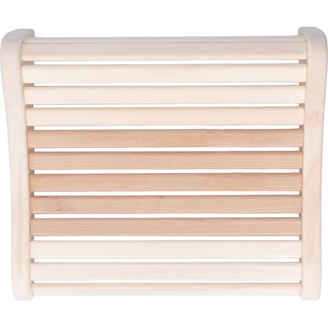 Saunakissen – Schmerzlindernd, praktisch, entspannend, komfortabel, ergonomisches Design, Rückenstütze aus Holz (1/5)