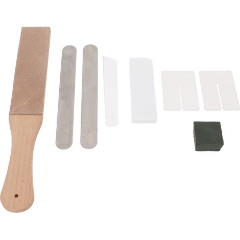 Kit complet polissage cuir avec tampon double face pour affûtage et travaux manuels DIY (1/5)