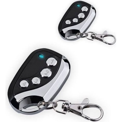 Télécommande Universelle - 433.92 Mhz - Copie Jusqu'à 4 Codes - Pour Portail Garage Alarme Lumière - Lot De 2