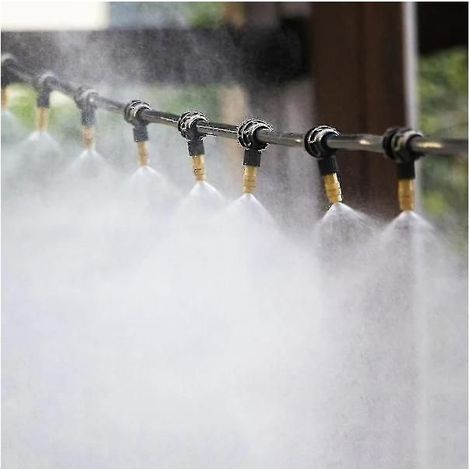 Kit d'irrigation micro-aspersion 10 m, système de brumisation avec 8 buses, arrosage jardin serre extérieur (1/4)