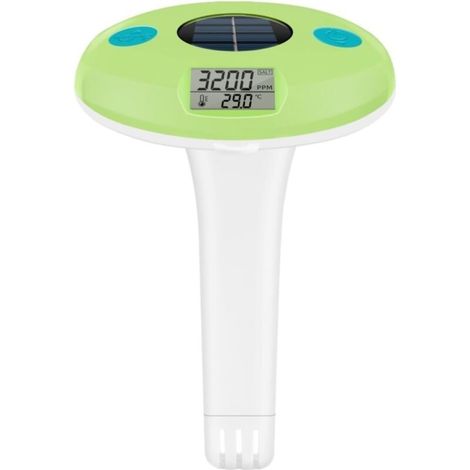 Thermomètre solaire flottant pour piscine avec affichage numérique lisible, étanche IPX7, alimenté à l’énergie solaire, adapté aux piscines, bassins, aquariums et bains glacés (1/4)