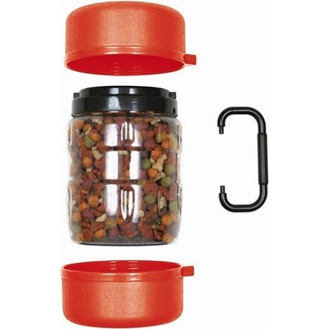 Mangiatoia - Abbeveratoio da viaggio per cani e gatti 1,5 litri, rosso