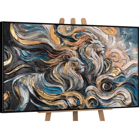 Gemälde Dynastie der Stärke Rahmen Schwarz 120x80 cm (1/5)