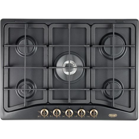 Placa de gas empotrada De'Longhi ANF 57 PRO antracita de 5 fuegos