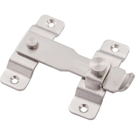 Serrure de Porte Loquet en Acier Inoxydable Loquet de Porte Verrou Coulissante Verrouillage avec Vis Sécurité Loquets de Porte pour Fenêtre pour Porte, Armoire, Tiroir (Deux tailles)