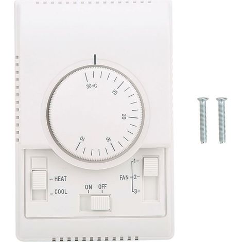Thermostat de climatiseur monté en Surface, contrôleur de température mécanique, 10-30 ℃ AC220V (1/5)