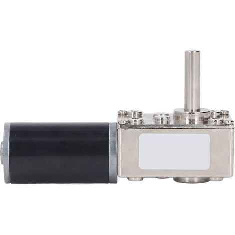 Petit moteur à engrenages cc 18W, grande Turbine réversible à Torsion, réduction de la vitesse à vis sans fin avec autoverrouillage DC12V 0-100 tr/min par Minute (1/5)