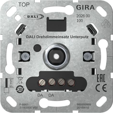 Gira DALI Drehdimmeins. UP Einsatz [202600], 2026 00