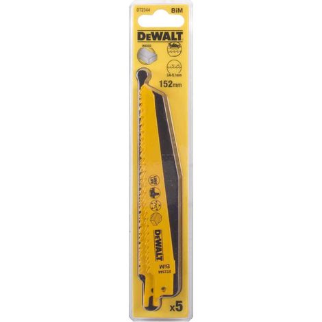 Cobolt Steel Sabre Blade Fine Fast Cuts in Wood & Plastic 152mm Pack of 5 (1/3)