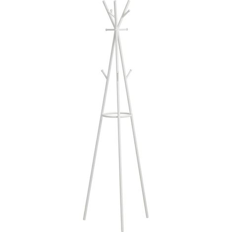 Appendiabiti Piantana Ferro Moderno Attaccapanni Ingresso H 175 x Ø 60 cm Bianco