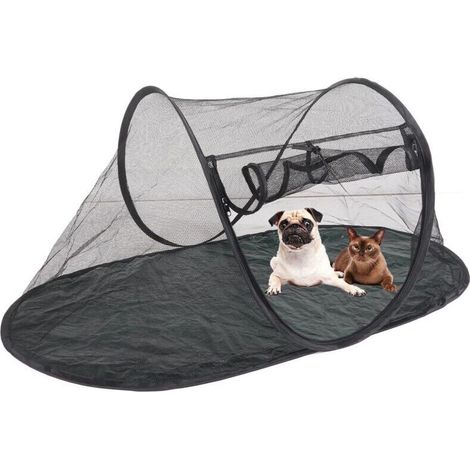 Jeffergarden Tente de clture pour animaux de compagnie Portable respirante pliable à l'extérieur de la tente de clture de chat pour les voyages en plein air (1/5)