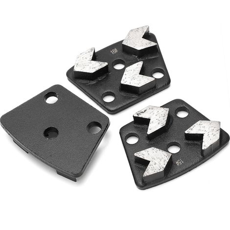 Jeu de 3 disques de coupe diamantés trapézoïdaux pour meuleuse à béton, n° 16, noirs