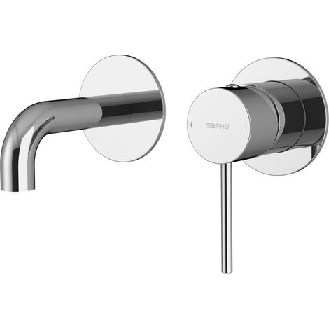 Mitigeur lavabo 2 trous à encastrer ULTRAMIX, bec 10cm, chromé (1/2)