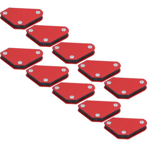Ensemble de 10 aimants de soudage multi-angles (45°, 90°, 135°) pour atelier de soudage.