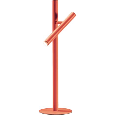 Lampada da Tavolo Gealuce GLS in Alluminio Arancio Bruciato - Lume LED 5,4W Orientabile con Dimmer Push, 3000K, Fascio 25°, IP20, Design Moderno (1/3)