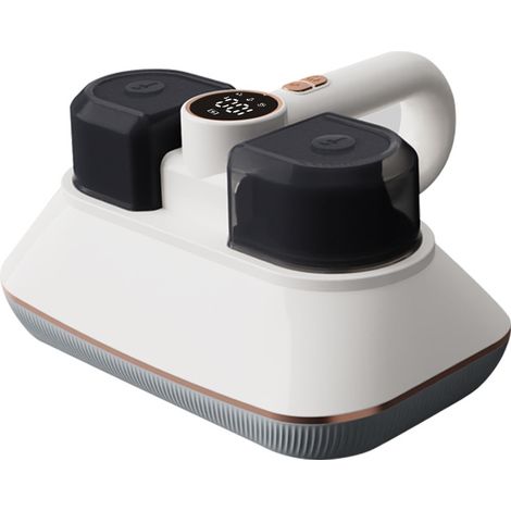 Appareil anti-acariens, double ventouse à forte aspiration, appareil portable sans fil pour éliminer les petits acariens (blanc) (1/4)