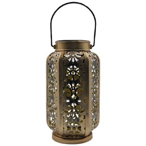 1 pièces LED Lampes solaires Lanterne Creuse métallique Suspendue lumière extérieure Jardin pelouse Lampes Yard Art (1/5)