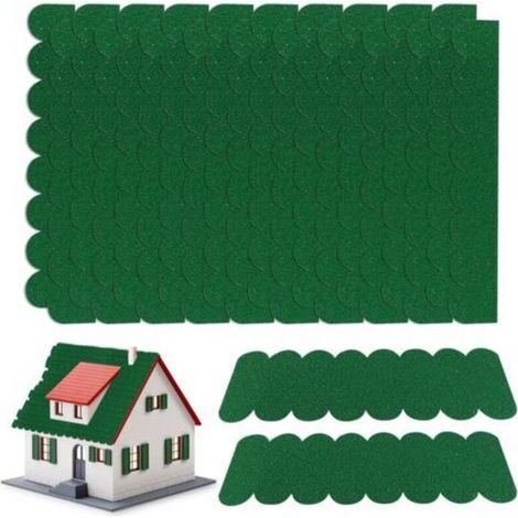 lot de 32 bardeaux de toit autocollants, feutre bitumé imperméable, pour nichoir, hôtel à insectes, clapier, abri de jardin (1/5)
