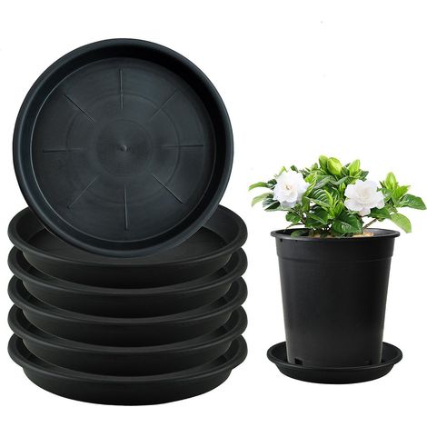 6pcs-soucoupe Pour Pot De Fleur Rond Couleur Terre Cuite 19 Cm - Dessous De Pot De Fleurs En Plastique - Sous-pot Pour Plantes - Plateau Pour Pot (1/5)