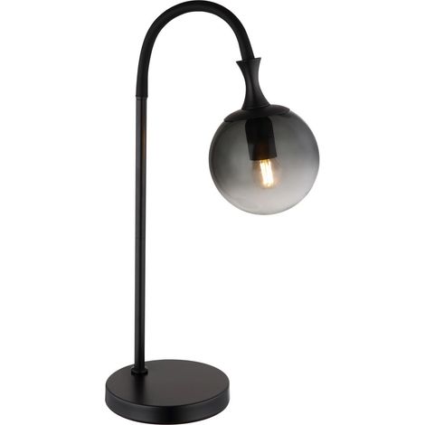 Globo - lámpara de mesa - DALTON - negro - vidrio - E27 - 15885T