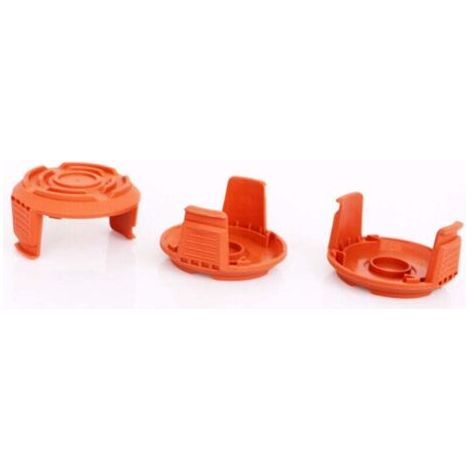 BARKBUSTERS Lot de 3 couvercles de Bobine de débroussailleuse,Capuchons de Rechange pour débroussailleuse WORX WA0010,Remplace le couvercle de bobine WORX WA6531 GT (1/4)