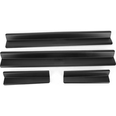 4 seuils de porte de protection décoratifs noirs pour Jeep Wrangler JK 4 portes 2007-2017, garnitures d'entrée en plastique (1/5)