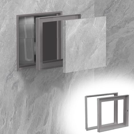Beyamis Panneau d'accès encastré en alliage d'aluminium gris 150150 mm (1/5)
