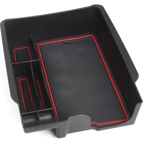 Suitable for 2021 Tesla Model 3/Y center console storage box, Tesla armrest storage box, car modification parts - customizable, telescopic - [Type B] 2021 Model 3/Y - silicone pad type (1/4)
