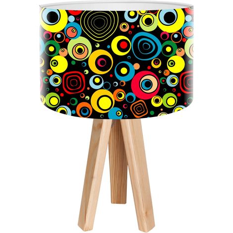 Lampe de chevet stamps foto-081 - Bois clair, multicolore (1/3)