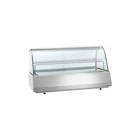 Vitrine réfrigérée 3 x GN 1/1, verre bombé, 460 W - 230 V MONO