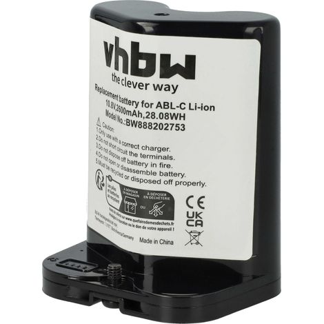 vhbw Battery Replacement for iRobot ALB-C, M611020 for Vacuum Cleaner Home Cleaner (2600mAh, 10.8V, Li-Ion) (1/4)