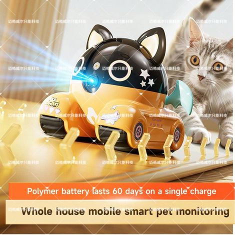 WiFi Pet Smart Wireless Remote Mobile Roboter-Monitorkamera, charge rapide et fiable, compatible avec de nombreux appareils (1/5)