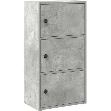 Maison Exclusive - Bücherregal Betongrau 40x24x77 cm Holzwerkstof