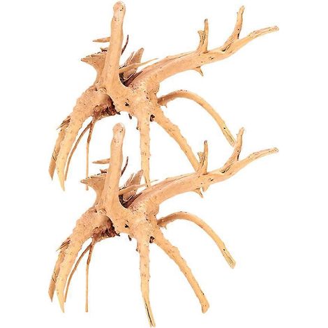 Lot de 2 ornements décoratifs en bois mort pour aquarium.-15.00X8.00X5.00CM-Colorful (1/3)