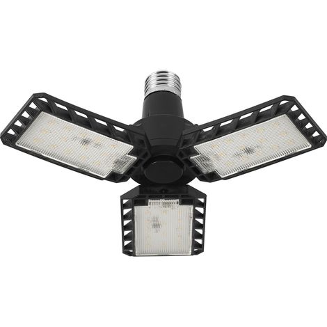 OSRAM Plafonnier Highbay Blade en plastique noir, avec lames lumineuses réglables, offre 17 W ou 1700 lm en blanc neutre avec 4000 K, filetage E27, diamètre 231 mm, IP20 (1/5)